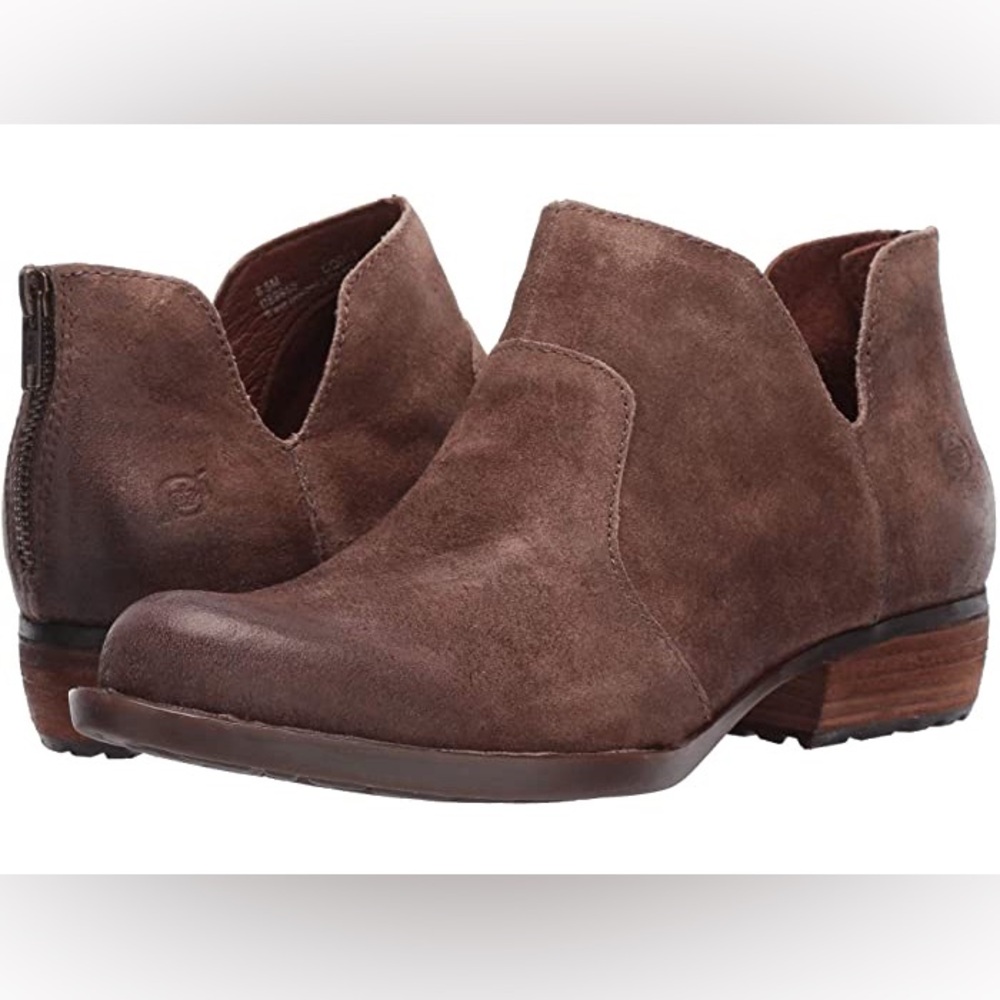 Born Kerri Red Ankle Boots with Minimalist Design